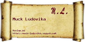 Muck Ludovika névjegykártya